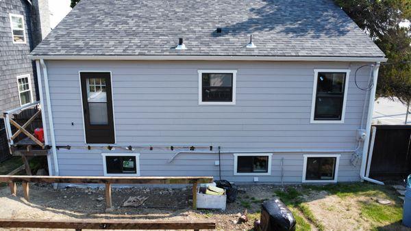 The After:
 Hardie Siding Installation.