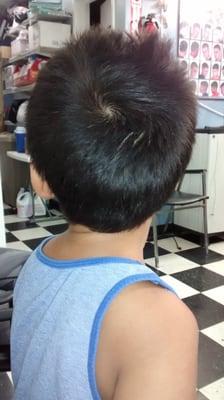 This is my nephews hair before he got a cut