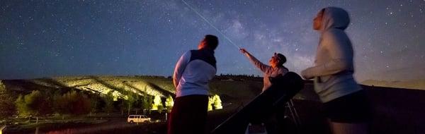 One of our astronomers teaching our guests about the constellations