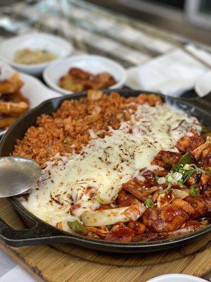 C-1. Spicy Stir-fried Chicken & Kimchi Fried Rice Skillet