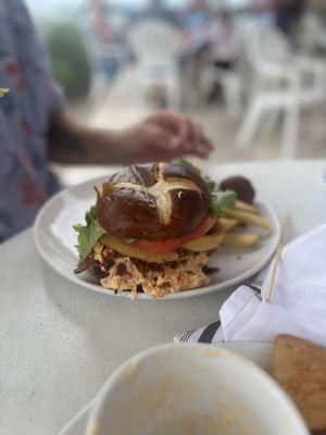 Jake Burger with fries