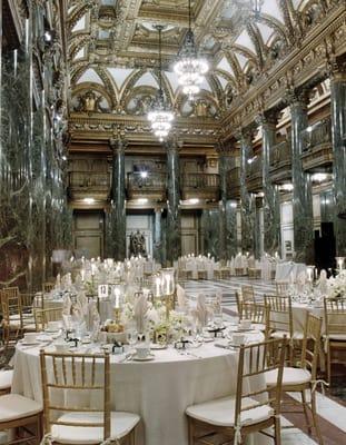 Parkhurst catered event in the Music Hall Foyer of the Carnegie Museum.