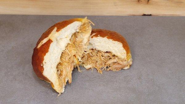 BBQ Pulled Chicken Pretzel Bombs