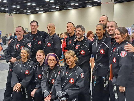 Master Elyse Thibodeaux testing for her 7th Degree Black Belt in San Antonio.