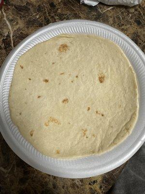 Nice size tortilla