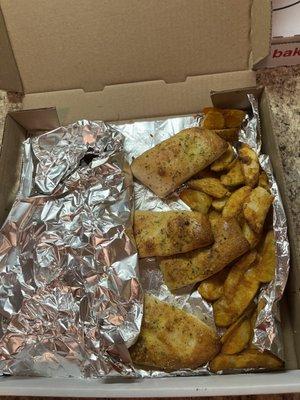 Ribs bread and fries... yummm!