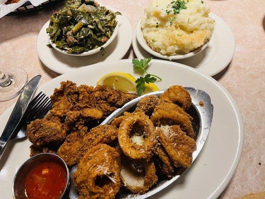 Even the mashed potatoes & collards w/ham were perfectly prepared!