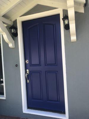 Bright blue door