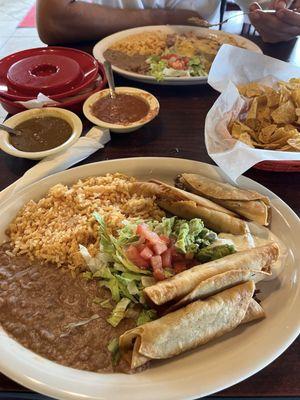 Flautas and enchiladas