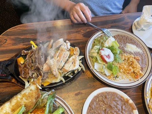 Carne Asada and Chicken Fajitas