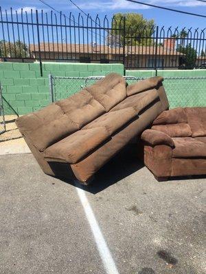 Dumping bed bug couches