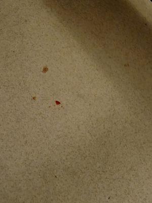 Blood on the floor.