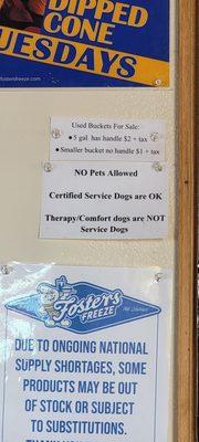 Therapy/Comfort dogs are NOT service dogs