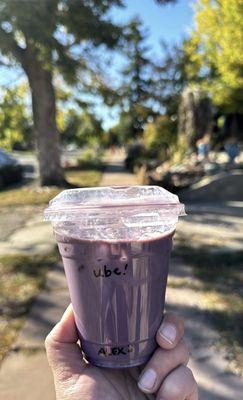 Iced Ube latte