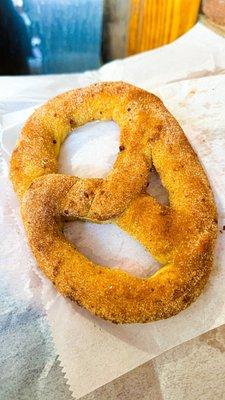 Cinnamon sugar pretzel