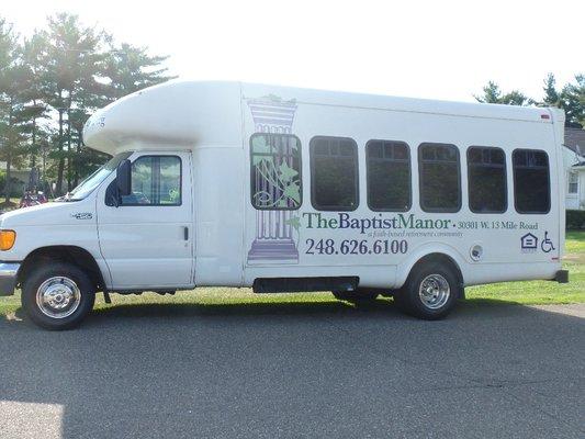 Transportation with wheelchair ramp.