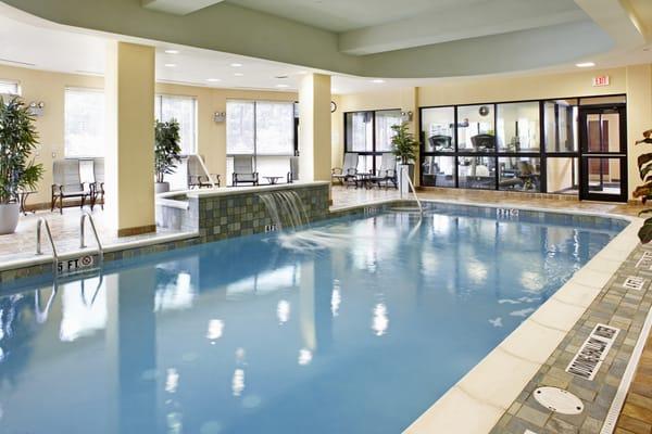 Take a dip in the indoor pool and hot tub at the end of your busy day.