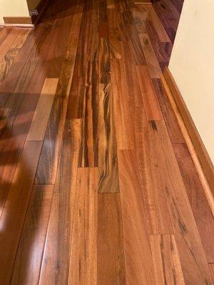 Wood floor installation