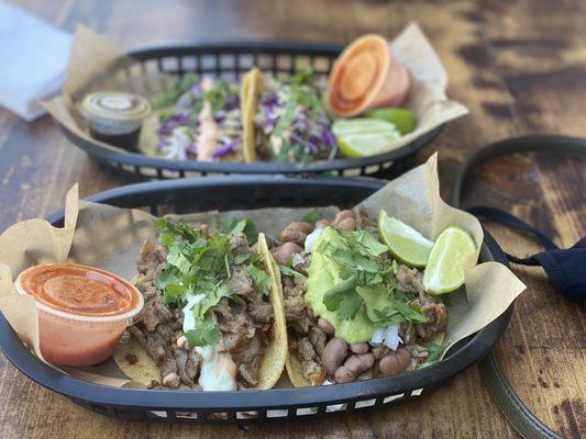 Surf and turf and steak taco