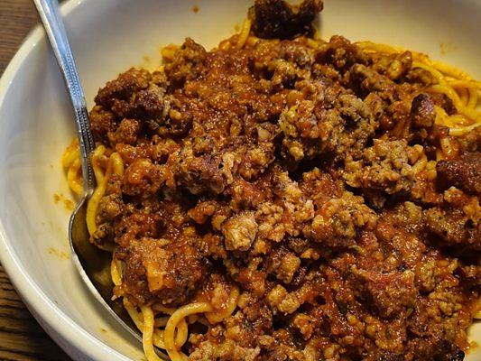 Spaghetti w/ Marinara & Ground Sausage