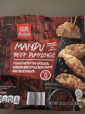 Korean Beef Mandu . One of my favorite finds! Please bring it back...