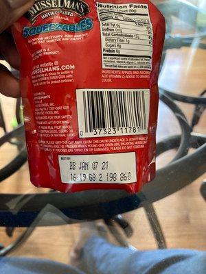 1 week Expired applesauce they were trying to give my daughter. Good thing my wife checked first