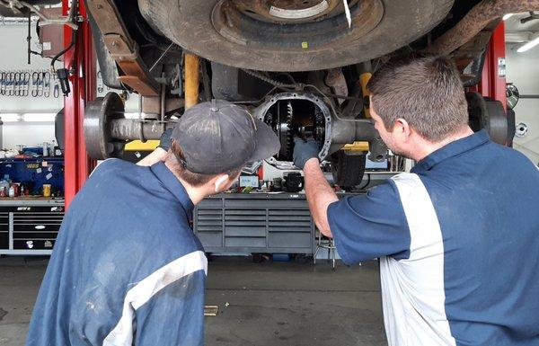 Father and son. Just a days work at BNB Auto Repair.