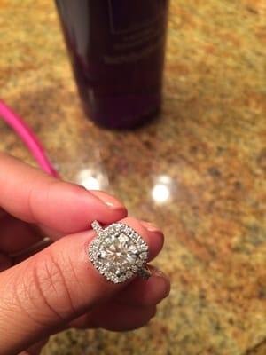 Cushion cut halo with round center stone! I'm in love with it!!!