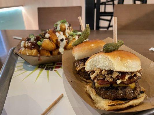 Loaded tots and Roadside sliders