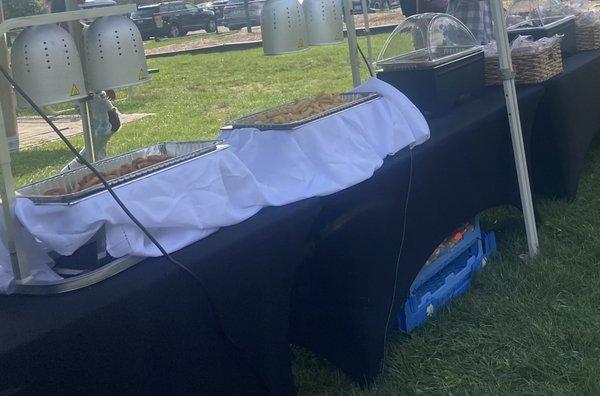 Crispy onion rings and fries were a hit with the kids and teens.