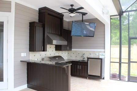 Black Pearl granite counter for outdoor kitchen by Jackson Stoneworks