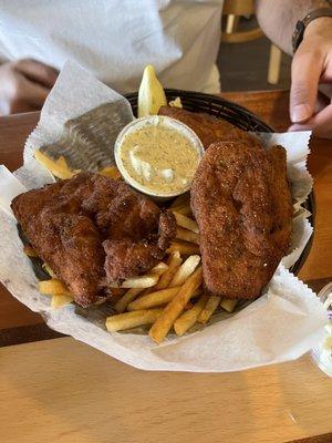 My boyfriend's fish and chips