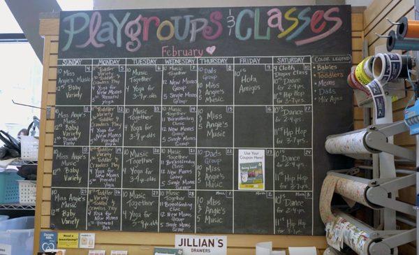 The Community Room hosts a wide range of classes and playgroups.