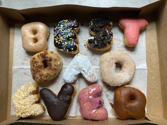 Donut variety. Specialty Father's Day order.