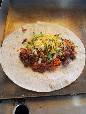 Steak burrito