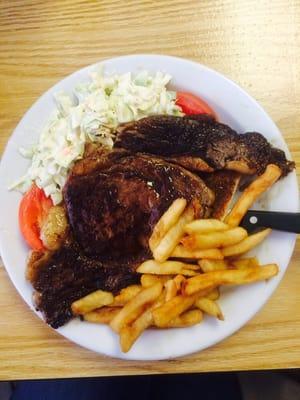 Open face ribeye sandwich