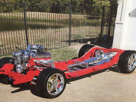 '55's Car Creation chassis with Corvette suspension and fuel injected engine