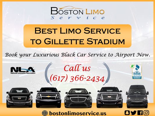 Best Limo Service to Gillette Stadium 

https://bostonlimoservice.us/limo-to-gillette-stadium/