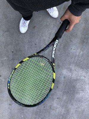 Got my racket restrung and i love it! thanks tyler!