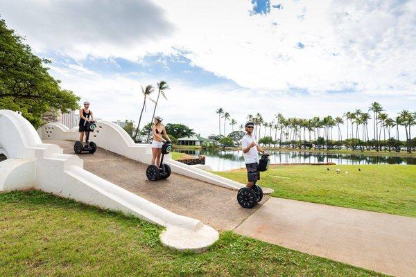 Beautiful Pristine Magic Island just one of our many stops on our Downtown Chinatown Segway Tour