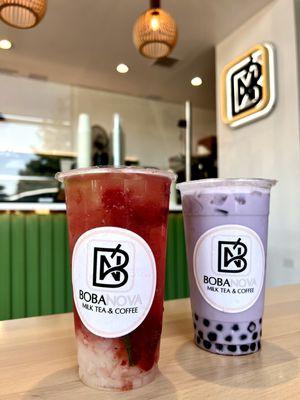 Strawberry Lime Mojito and Ube Lavender