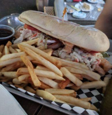 Cajun Po Boy sandwich w/ Shrimp