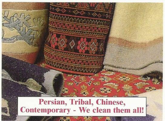 Area Rugs & Fine Oriental Cleaning & Deodorizing Refringe, Resurging, Spot Dyeing, On Location or In Plant Cleaning.