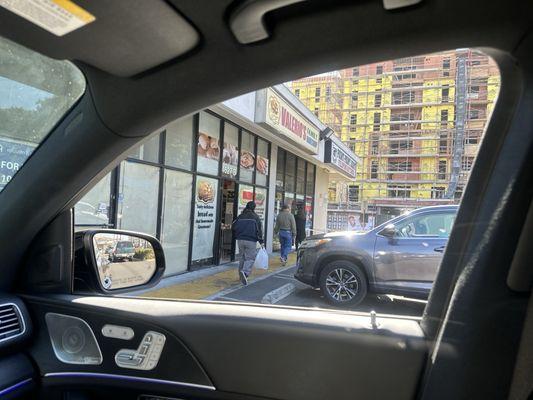 Viewing out of our car