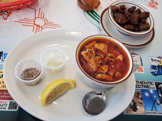 Menudo and chicharones