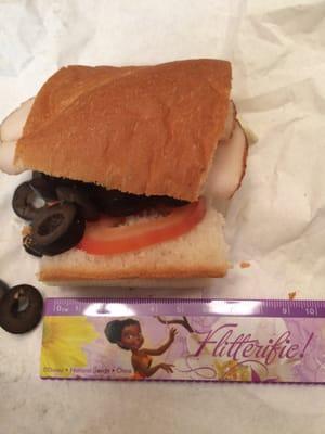 Not a great choice if your child is actually hungry. They have the smallest children sandwiches I've ever seen. Just over 2" long.