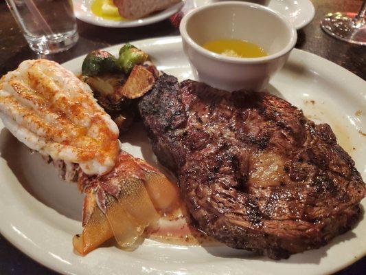 Bone in Rib Eye with Succulent Lobster