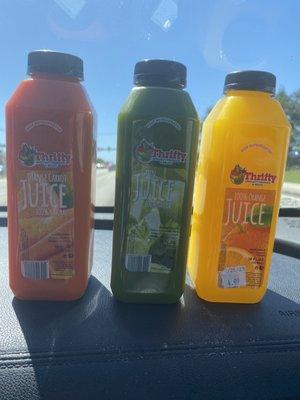 Picture of 3 freshly squeezed juices