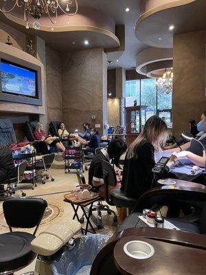 One of the pedicure areas