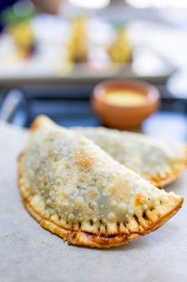 Empanada de Carne ($15) Beef, Huancaína Sauce